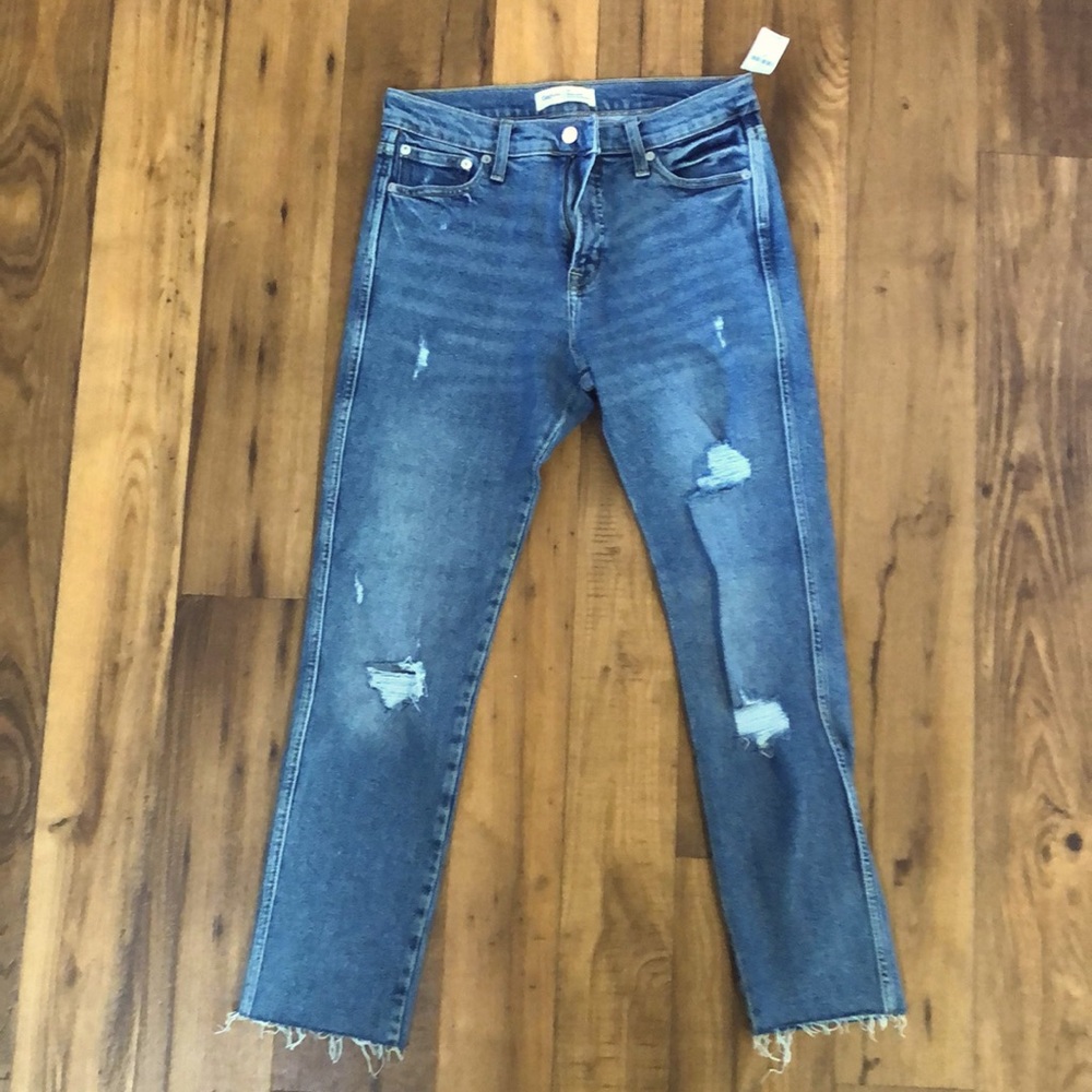 Distressed High Rise Gap Denim